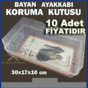 Bayan Ayakkabı Koruma Kutusu 10ad Toptan Satış 30x17x10cm Kilitli