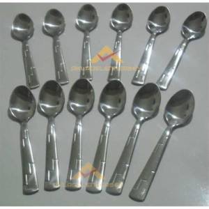Ömür Boyu Garantili 12 Adet Paslanmaz Çelik Rostre Çay Kaşığı Seti