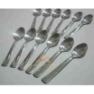 Ömür Boyu Garantili 12 Adet Paslanmaz Çelik Rostre Çay Kaşığı Seti