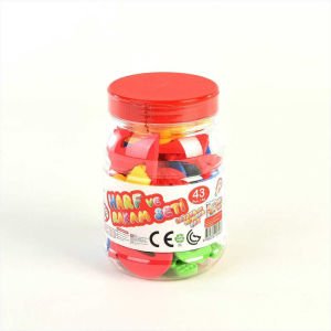 Çocuklar İçin 43 Parça Harf ve Rakam Seti - Eğitici ve Zeka Geliştirici Oyuncak Seti