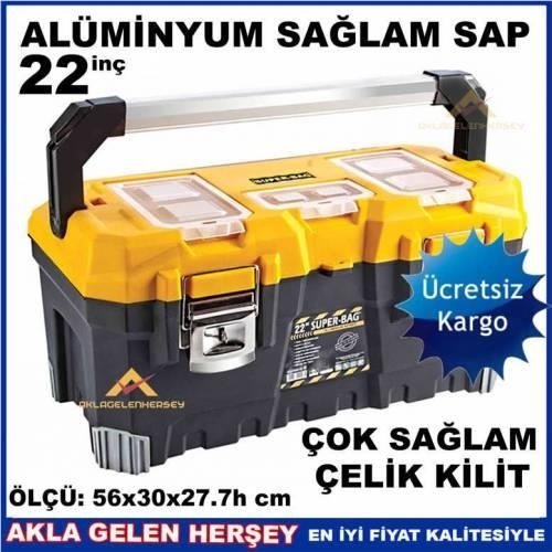 EN SAĞLAM TAM PROFESYONEL ALET ve EDEVAT ÇANTASI 22'' METAL SAPLI
