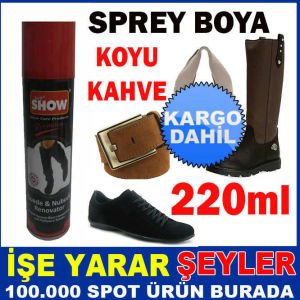 KOYU KAHVERENGİ SÜET-NUBUK DERİ SPREY BOYA -2