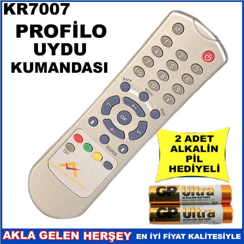 PROFİLO UYDU CİHAZI Receiver KUMANDASI KR7007