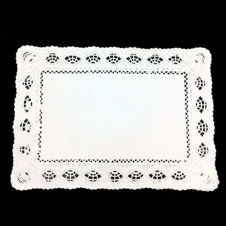10 Adet Dantel Modeli Kağıt Dikdörtgen Tepsi Altlığı 26x37cm Kağıt Altlık Peçete