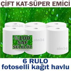 Saf selüloz 6 rulo fotoselli kağıt havlu fotoselli havlu dispenserleri için eni 21cm haraketli havlu