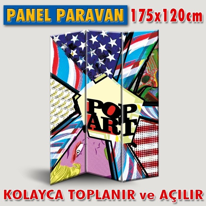 GÖRSELLİ KATLANIR PANEL BÖLME SİSTEMİ - POP-ART - PROJE