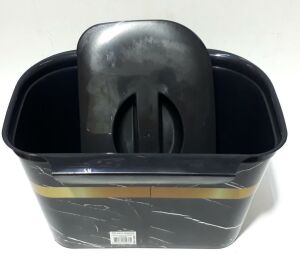 Mermer Desenli Askılı Kapaklı 27x20x18cm Boyutlarında Çöp Kutusu