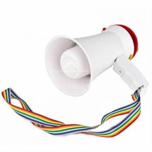 Mini El Megafonu Katlanabilir Saplı 10watt Gücünde Taşınabilir Kayıt Özellikli Taraftar Megaphone