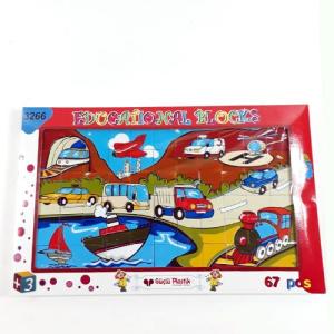 67 Parça Tüm Taşıtlar Set Eğitici Öğretici Plastik Blok Lego Puzzle