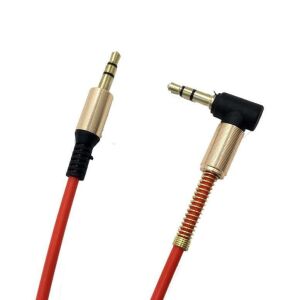 Altın Uçlu Spiralli 1.8 m Uzun Boy Aux Kablo 3.5mm En İyi Kalite Uzayıp Kısalan Aux Kablosu