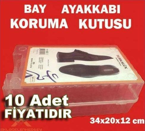 Erkek Ayakkabı Koruma Kutusu 10A 34x20x12cm Kilitli SaklamaKutusu