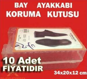 Erkek Ayakkabı Koruma Kutusu 10A 34x20x12cm Kilitli SaklamaKutusu
