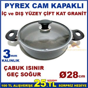 EZME ALÜMİNYUM GRANİT DÖKÜM BASIK TENCERE 28cm