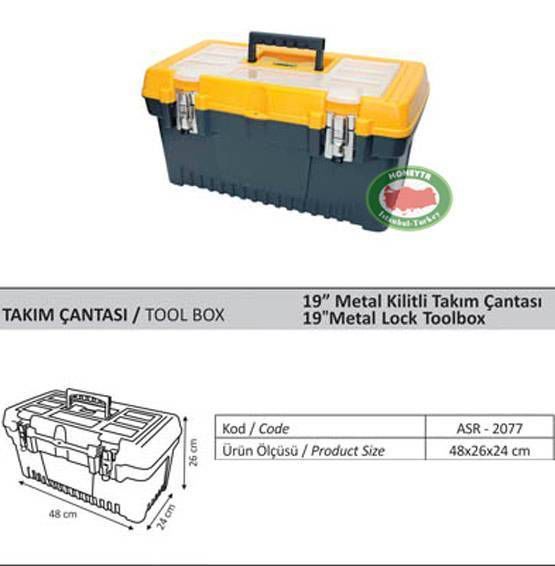 SAĞLAM ve DAYANIKLI TAKIM ÇANTASI 19inç SÜPER BAG METAL KİLİTLİ TAKIM ÇANTA 48x24