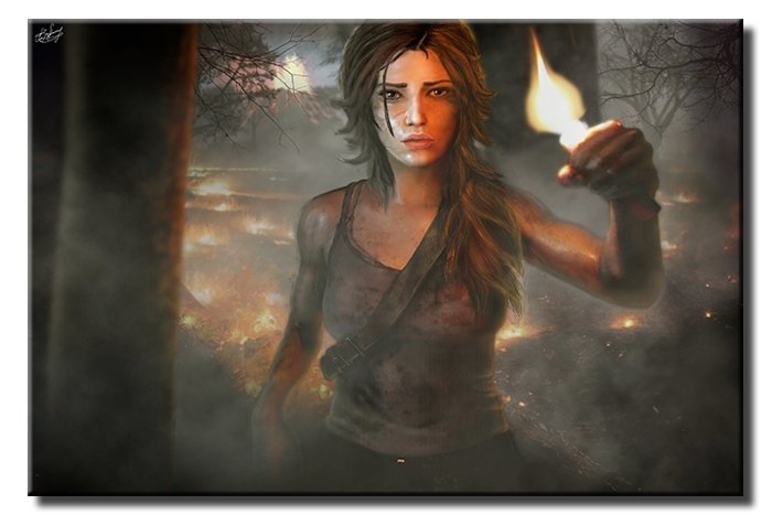 TOMB RAIDER 6 değişen ölçü ORİJİNAL KANVAS TABLO