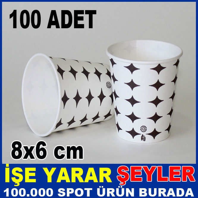 100adet ISI KORUMALI KALİTELİ KAĞIT BARDAK