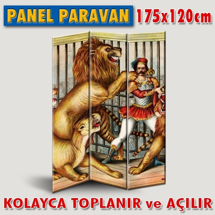 GÖRSELLİ KATLANIR PANEL BÖLME SİSTEMİ - LION TAMER SİRKİ