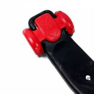 Yarış Arabası Desenli Siyah Kırmızı Çocuk Scooter Frenli Sepetli Scooter