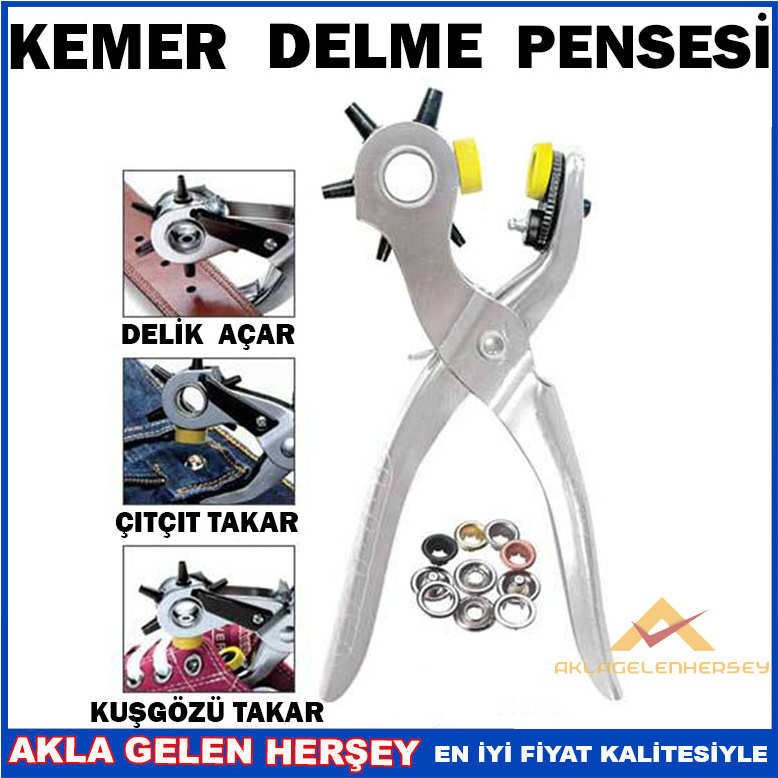 DERİ KUMAŞ KEMER 5 FARKLI ÖLÇÜDE DELME PENSESİ