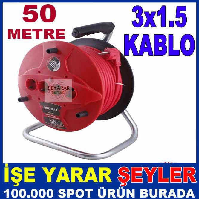 50 MT 3x1,5 MAKARALI SEYYAR KABLO 4 FİŞ GİRİŞLİ