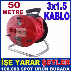 50 MT 3x1,5 MAKARALI SEYYAR KABLO 4 FİŞ GİRİŞLİ