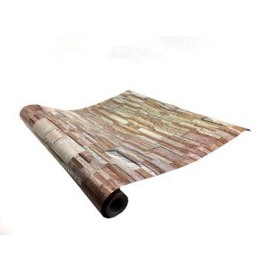 5mt Rulo 500x45cm Krem Bej Açık Kahve Taş Desen Kendi Yapışkanlı Pvc Folyo Duvar+Mobilya Kaplaması