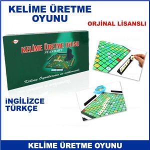 Kelime Üretme Oyunu Türkçe İngilizce Kelime Avı Scrabble Lisanslı Ürün