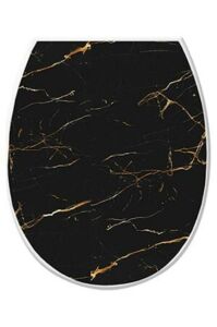 Mermer Desenli Kırılmaz Kolay Montaj Klozet Kapağı