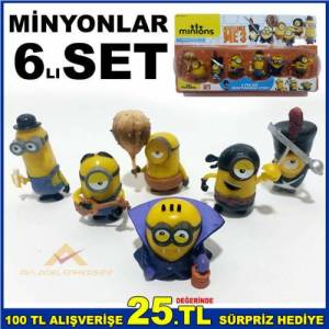 6lı Set Çılgın Hırsız Minyonlar Mınıons Oyuncak Koleksiyon Figür Seti