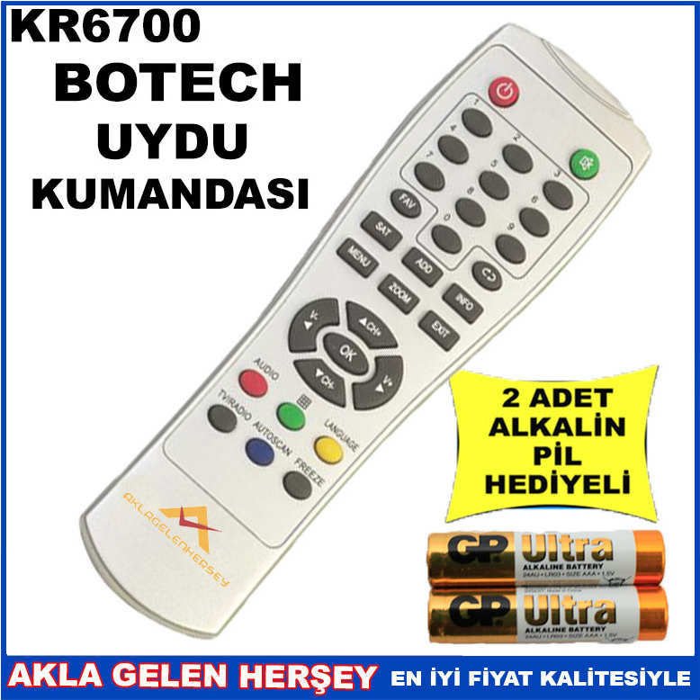 BOTECH UYDU CİHAZI Receiver KUMANDASI KR6700