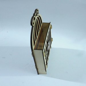 Kuş Kafesi Dizayn Ahşap 3 Askılı Anahtarlık Zarflık ve Notluk