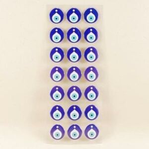 21 Adet nazar Boncuklu  3D kabartmalı Orta Boy Stıcker Seti 1.8 *1.9 Ebatlarında Kendinden Yapışkanlı