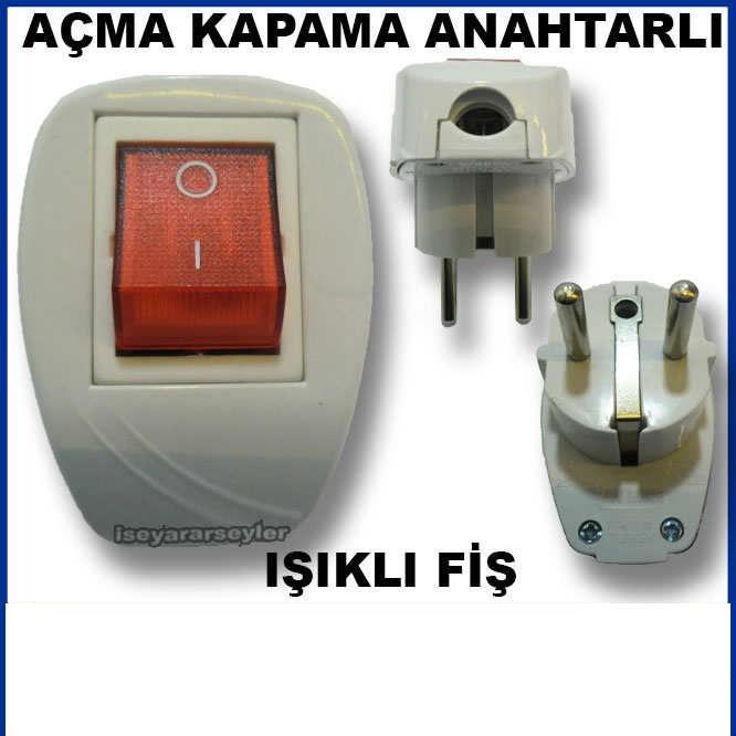 AÇMA KAPAMA ANAHTARLI TOPRAKLI ERKEK FİŞ