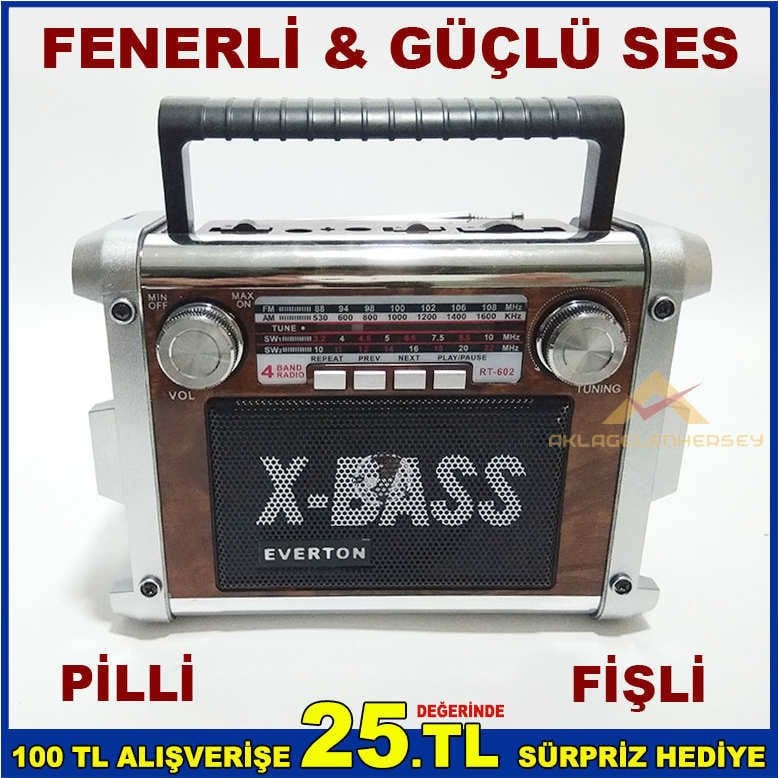 XBASS USB,HAFIZA KARTI 3BAND RADYO MÜZİK KUTUSU