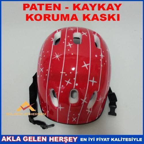 Paten-Kaykay Ve Bisiklet Koruma Kaskı Kırmızı