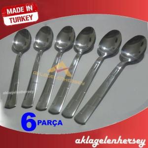 6 ADET PASLANMAZ ÇELİK ROSTRE YEMEK KAŞIK SETİ