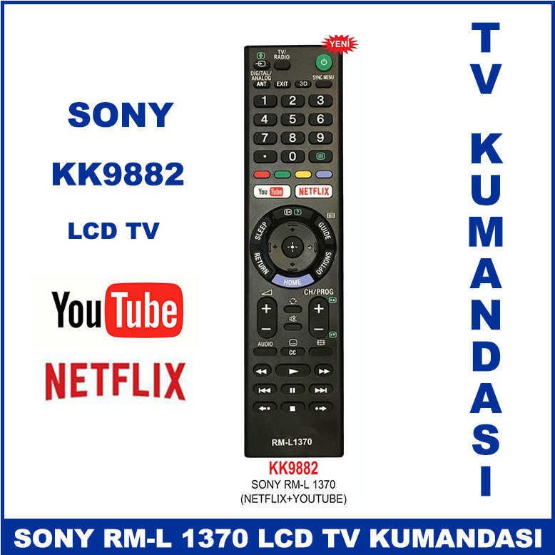 Sony RM-L 1370 Lcd Tv Kumandası KK9882 -Televizyon Kumandası