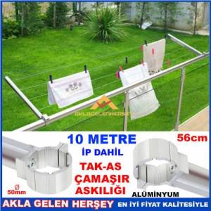 Takas Çamaşır Kurutma Askısı Yuvarlak Küpeşte