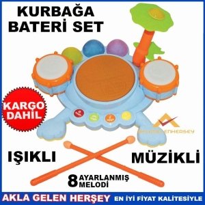 Ücretsiz Kargo EĞİTİCİ OYUNCAK IŞIKLI MÜZKLİ KURBAĞA BATERİ SET