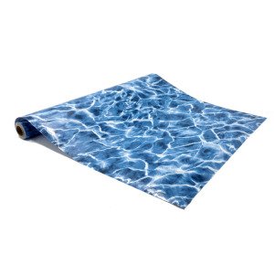 5mt Rulo 500x45cm Mavi Gri Beyaz Desen Kendi Yapışkanlı Pvc Folyo Duvar+Mobilya,Dolap Kaplaması