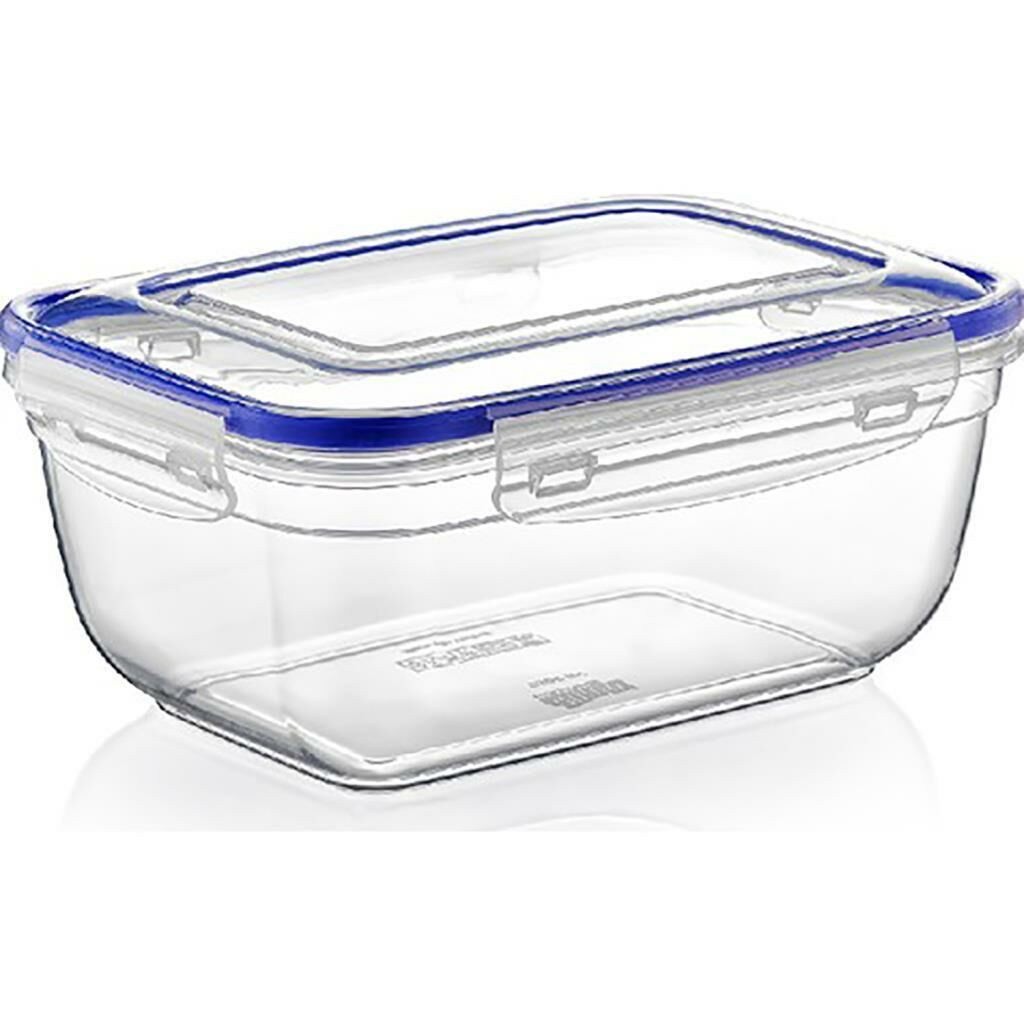 Cam Kalitesinde Ultra Lüks Pratikten Üretim 2500ml Sızdırmaz Contalı Dikdörtgen Saklama Kabı C690