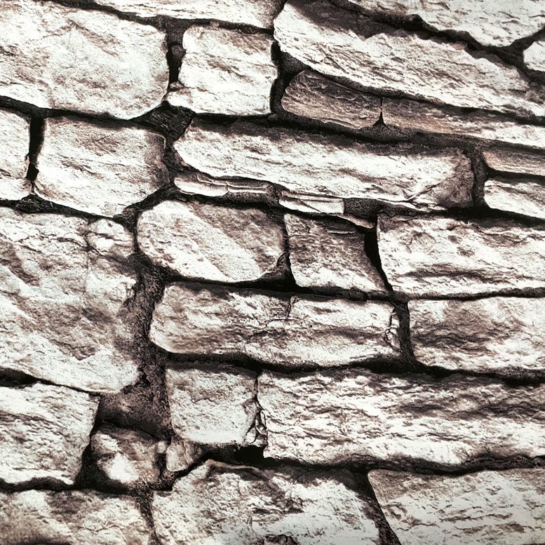 5mt Rulo 500x45cm Koyu Kahve Grili Krem Taş Desen Yapışkanlı Pvc Folyo Duvar+Mobilya,Dolap Kaplaması