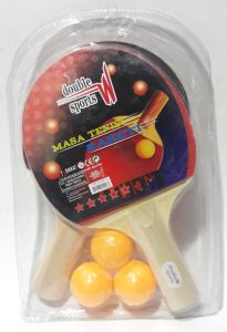 10cm Saplı 2 Raket ve 4cm Çaplı 3 Turuncu Toplu Masa Tenis Seti