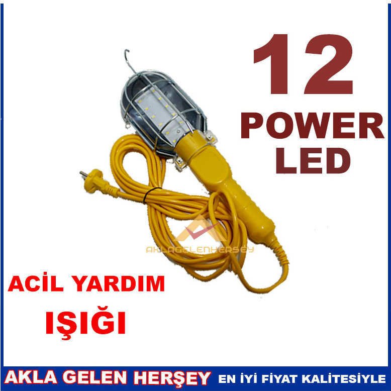 5 METRE UZATMA KABLOLU12 LED ACİL YARDIM IŞIGI