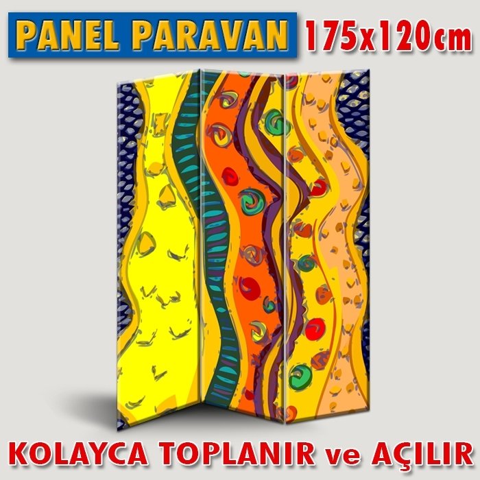 GÖRSELLİ KATLANIR PANEL BÖLME SİSTEMİ - POP-ART KUMAŞTA GÜL İZLE