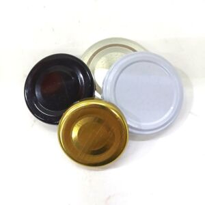 10 adet 57mm Dış Çap, 53mm İç Çap,55lik Cam Şişe Konserve Kavanoz Kapağı Silikonlu Küçük Metal Kapak