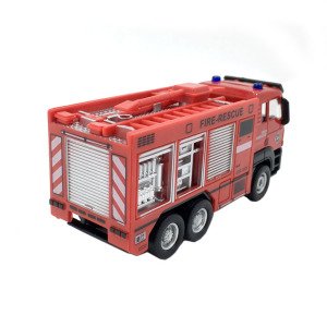 Metal Kabinli Die-Cast Çek Bırak 12cm Merdivenli İtfaiye Aracı İtfaiye Tankeri Koleksiyon Oyuncak