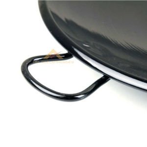 4-6 KİŞİLİK SAÇTAVA YANMAZ YAPIŞMAZ 37cm YUVARLAK SAĞLIKLI BÜYÜK BOY EMAYE SAC KAVURMA,EMAYE GÖZLE