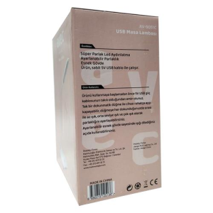 Avec AV-9051C USB Masa Lambası 3 Kademeli Dokunmatik Esnek Yapılı 360 Derece Dönebilen Beyaz LED