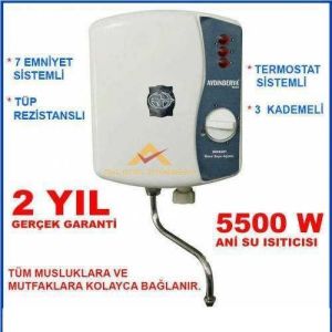 Elektrikli Mutfak Şofbeni 3 Kademe Ani Su Isıtıcı Musluk Şohben
